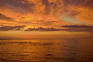 Fototapeta na wymiar sunset on the baltic sea