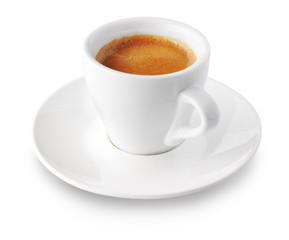 Fototapeta premium coffee cup on white background