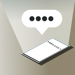 Message phone vector illustration graphic design