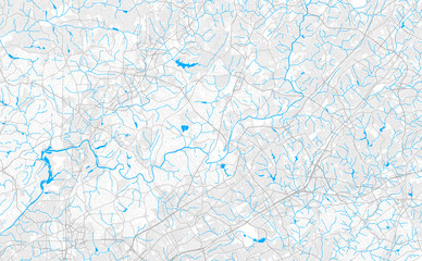 Rich detailed vector map of Johns Creek, Georgia, USA