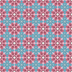 Paper cut of Seamless background vector template. Thai art style floral vintage illustration design