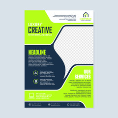 Flyer Template with trendy and modern design, simple, elegant and stylish.