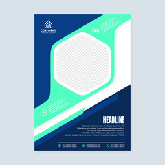 Obraz premium Flyer Template with trendy and modern design, simple, elegant and stylish.