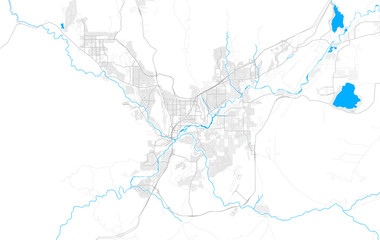 Rich detailed vector map of St. George, Utah, USA