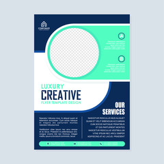 Flyer Template with trendy and modern design, simple, elegant and stylish.