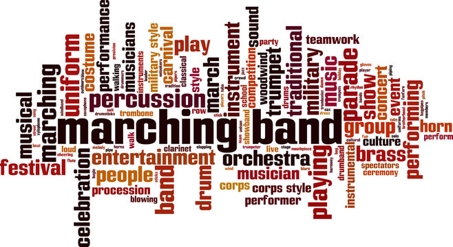 Marching band word cloud