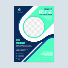 Flyer Template with trendy and modern design, simple, elegant and stylish.