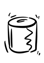 toilet roll icon. Simple glyph, flat vector of Hotel Service icons for UI and UX, website or mobile application