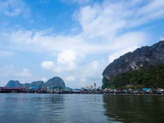 Naklejka premium Island andaman sea in Phangnga Thailand : March 2019