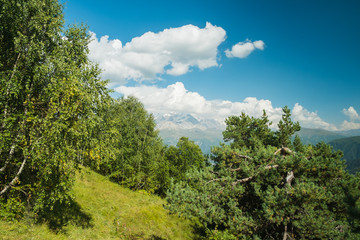 mountains view in Svaneti in Georgia