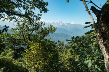 mountains view in Svaneti in Georgia