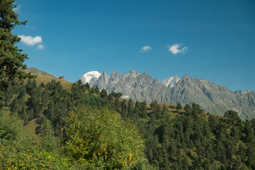 mountains view in Svaneti in Georgia