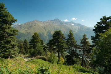 mountains view in Svaneti in Georgia