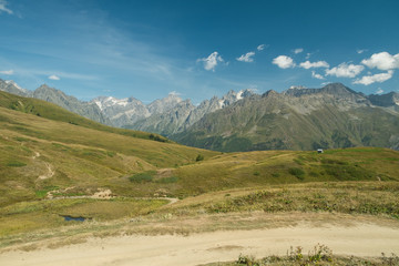 mountains view in Svaneti in Georgia