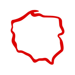Mapa Polski - kontury © robert6666