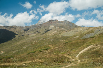 mountains view in Svaneti in Georgia