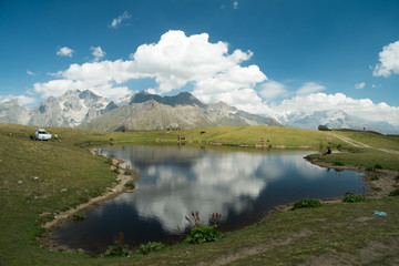 Koruldi lakes in Caucasus mountains, Georgia