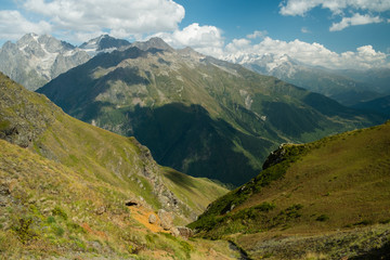 mountains view in Svaneti in Georgia