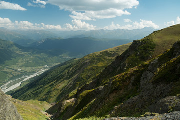 mountains view in Svaneti in Georgia