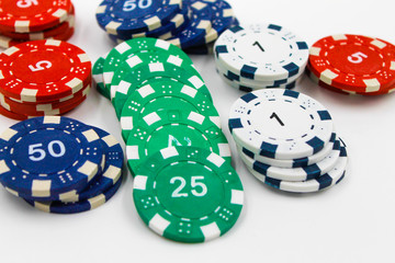 stack of poker chips