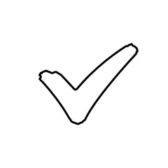 Check mark outline icon and ok symbol