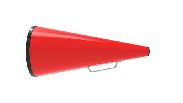 3d rendering of a cheering horn isolated in white background