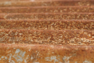 Surface of the rusted zinc plate closeup.