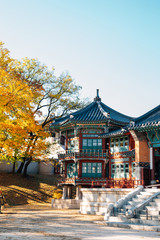 Gyeongbokgung Palace at autumn in Seoul, Korea