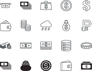 Plakat cash vector icon set such as: ireland, russia, rain, interface, mobile, credit, rub, pocket, raining, fall, rubles, cauldron, shiny, happy, object, fortune, st patrick, clipart, sky, website
