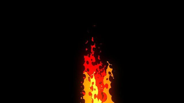 Cartoon Flames V2with Alpha Channel