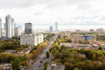  urban top view, city view, Moscow, western district