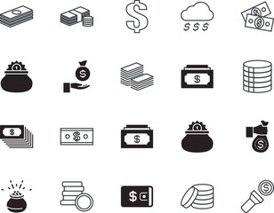 cash vector icon set such as: drawing, america, credit, prosperity, large, button, value, hundred, cost, rain, big, commercial, cartoon, cloud, person, icons, wallet, raining, deposit, shopping, fall