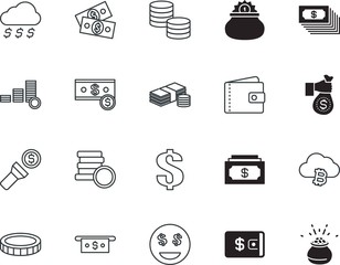 cash vector icon set such as: art, fun, businessman, america, computer, retail, american, arm, character, cute, raining, bills, expression, pack, bit-coin, banknote, drawing, face, win, forex