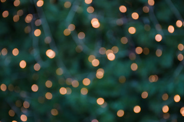 Abstract night blurred bokeh of light background. Out of focus bokeh.