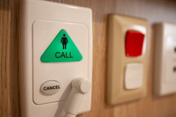 Call button in care facility.