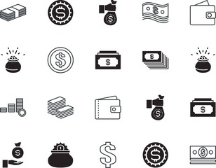 cash vector icon set such as: lots, greed, big, savings, interface, clipart, mobile, debt, america, forex, cost, value, website, euro, shopping, wage, drawing, metal, hundred, jackpot, usd, earn