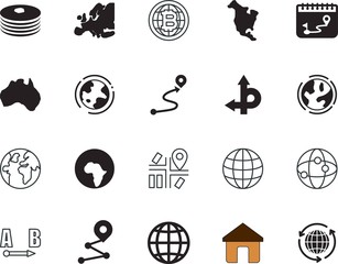 map vector icon set such as: driving, icons, organizer, australian, cash, compass, gold, house, virtual, building, city, company, rounded, guide, sydney, diet, market, emblem, door, road-map, walk