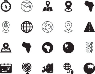 map vector icon set such as: japan, electric, node, life, front, s, wireless, political, universal, organized, vacation, arrow, intersection, rounded, science, smart, find, icons, nature, service
