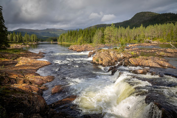 nature scenery  in Namsskogan, Trondelag, Norway