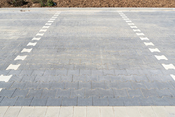 newly built parking place for cars