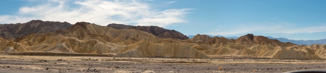 Panorama of Mountain Range in Death Valley NP
