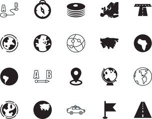 map vector icon set such as: latin, african, flag, collection, news, data, maple, dish, patrol, lights, knowledge, geographic, city, viewcar, syrup, squad, system, transfer, connect, pennant