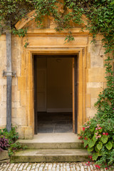 Fototapeta na wymiar Doorway into old English building