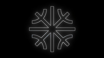 Christmas Icon Neon Snowflake