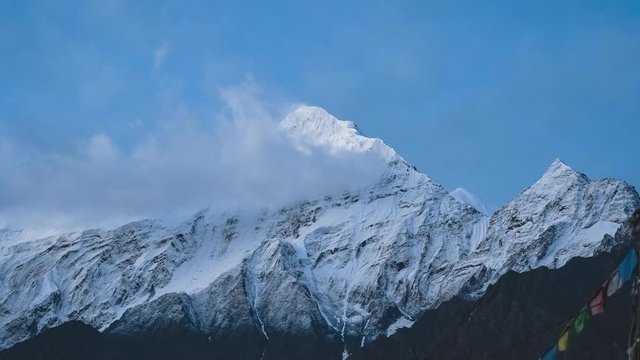 Time-lapse of a Sunrise on the Himalayan Mountains