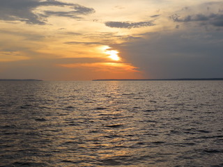 sunset over the sea