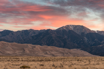 Colorful Sunrise at Great Sand Dunes National Park 