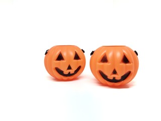 Halloween pumpkins, funny,  Holidays, Set halloween isolated on white background