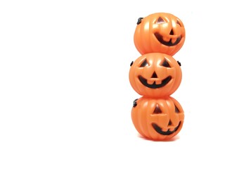 Halloween pumpkins, funny,  Holidays, Set halloween isolated on white background