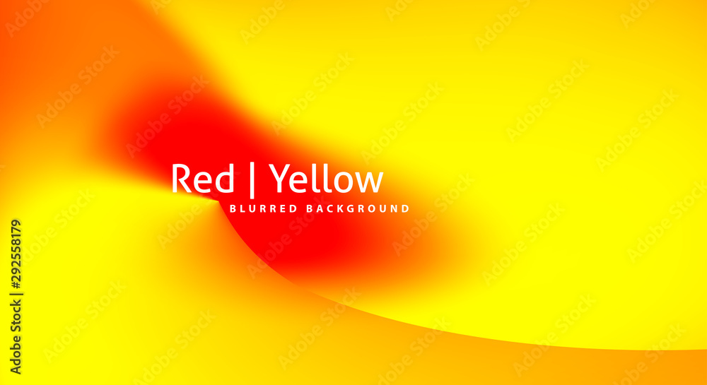 Poster Minimal smooth background with gradient. Template with red spot on yellow. Vector